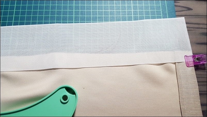 カーテン自作 芯地の縫い付け